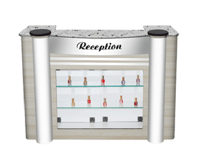 APALIS Reception Counter - Silver Oak - PediSpa.com