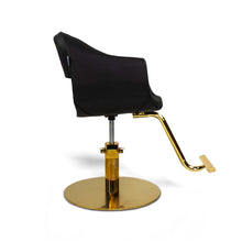Elegant Pink Styling Chair with Gold Pump - PediSpa.com