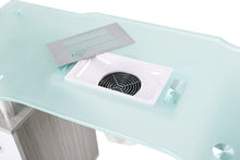 Glasglow Manicure Nail Table with Dust Fan - PediSpa.com