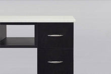 KM Manicure Table - 2 UV Gel Dryer Slots -  Walnut or White - PediSpa.com