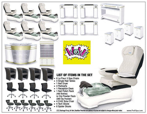 La Fleur Nail Salon Package - 31 Piece Set - Free Shipping - PediSpa.com