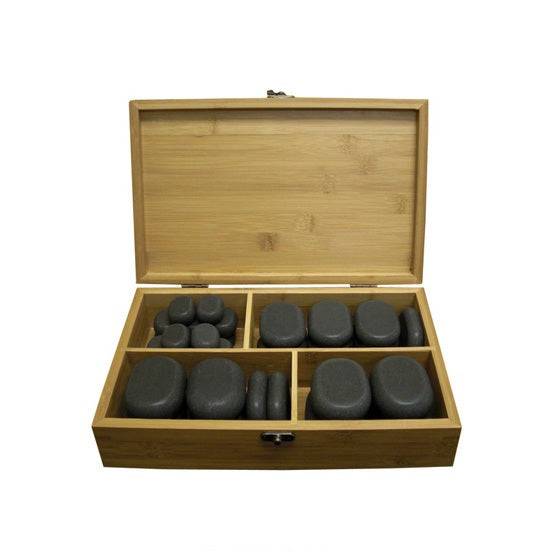 Massage Stones - 36 Piece Set with Box - PediSpa.com