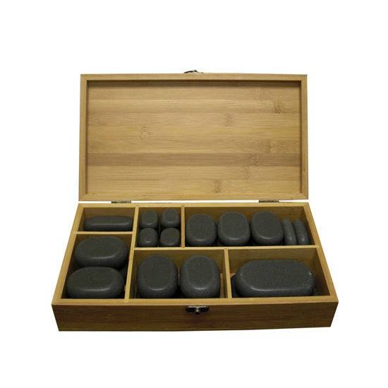 Massage Stones - 45 Piece Professional Set with Beautiful Box - PediSpa.com