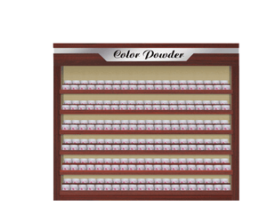 Nuel Double Shelf Powder Rack- Cherry - PediSpa.com