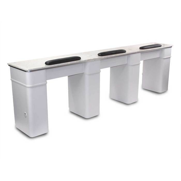 Sonoma Triple Manicure Table - with or without exhaust ventilation - PediSpa.com
