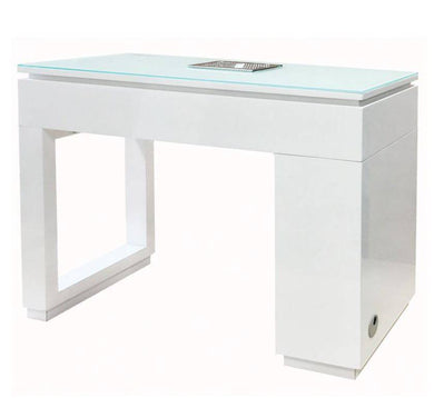 Valentino Lux Manicure Table - Piano Black or High Gloss White - PediSpa.com